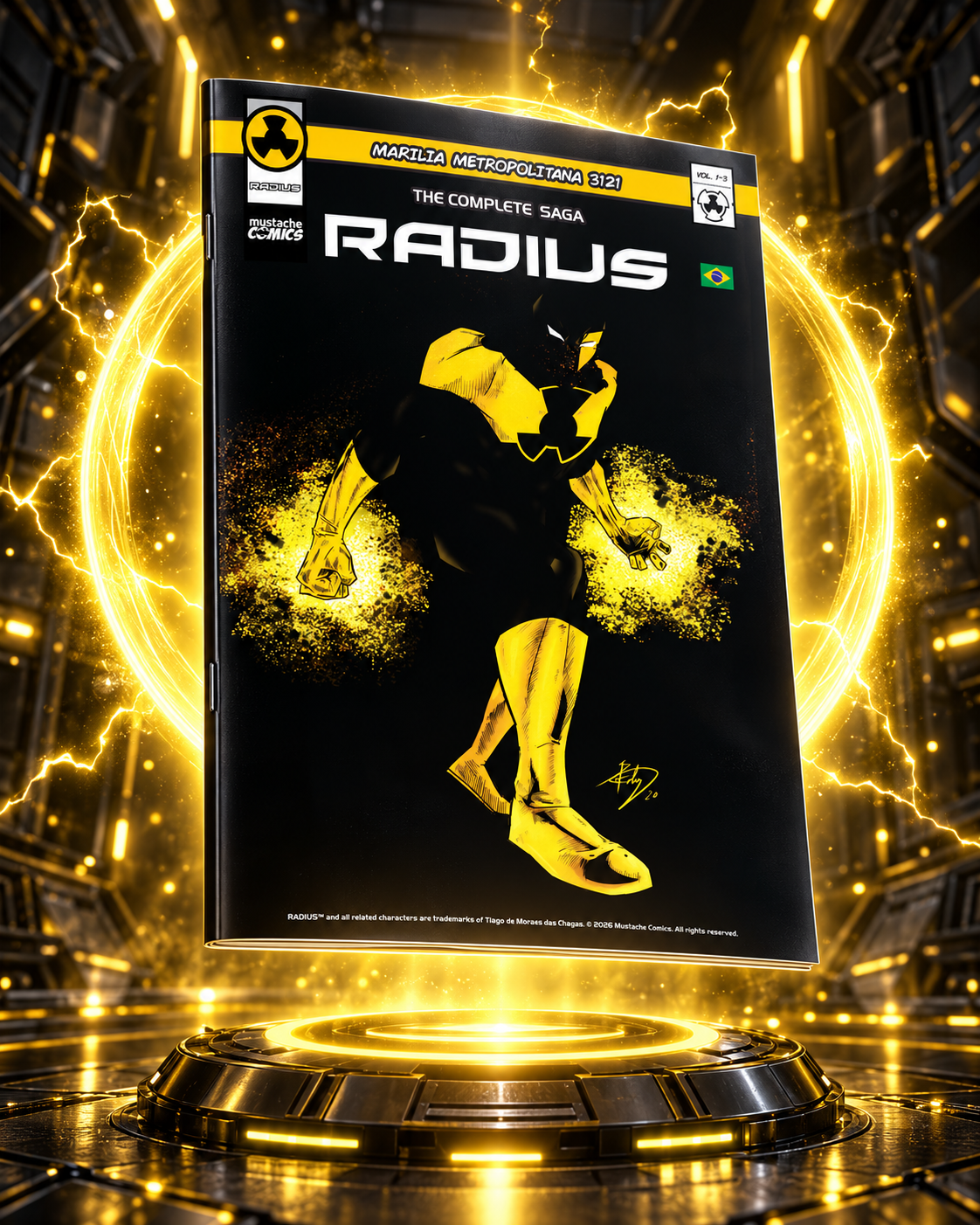 Mockup of the English edition RADIUS: The Complete Saga